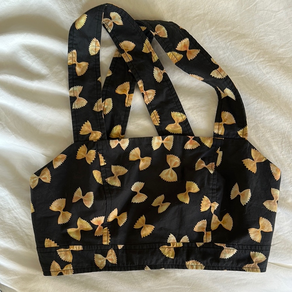 Rachel Antonoff Antonia top in farfalle pasta pattern